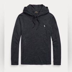 🆕 Polo Ralph Lauren Men’s Jersey Hooded T-Shirt. “Black Marl Heather”, 2XL (NWT)